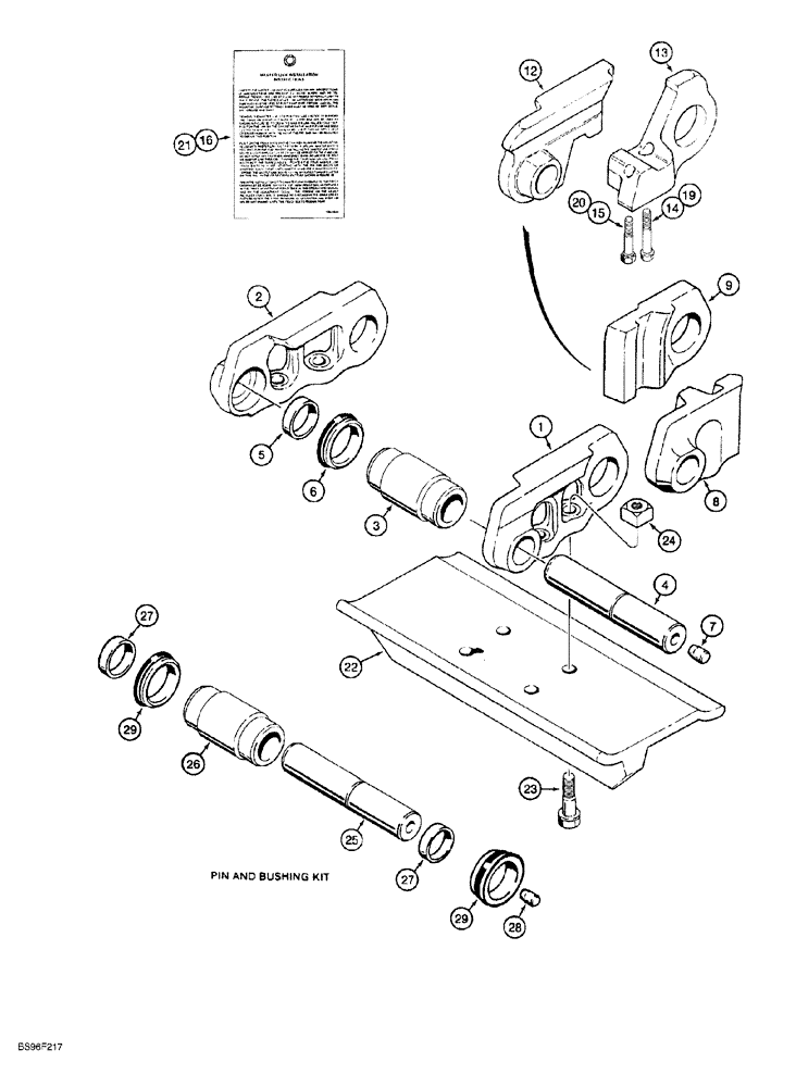Схема запчастей Case 650G - (5-10) - CASE LUBRICATED TRACK CHAIN (WITH 9/16 INCH MOUNTING HARDWARE) (11) - TRACKS/STEERING