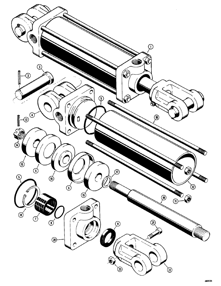 Схема запчастей Case 530 - (78) - D40824 LOG CLAMP CYLINDER (35) - HYDRAULIC SYSTEMS