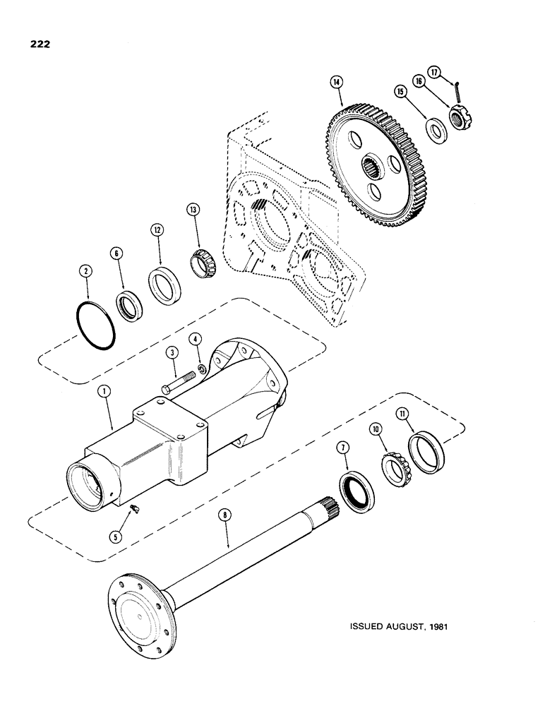 Схема запчастей Case 480C - (222) - REAR AXLE, TRANSAXLE (27) - REAR AXLE SYSTEM