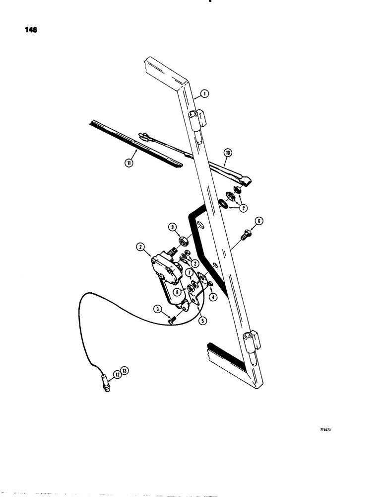 Схема запчастей Case 1845S - (146) - WINDSHIELD WIPER (55) - ELECTRICAL SYSTEMS