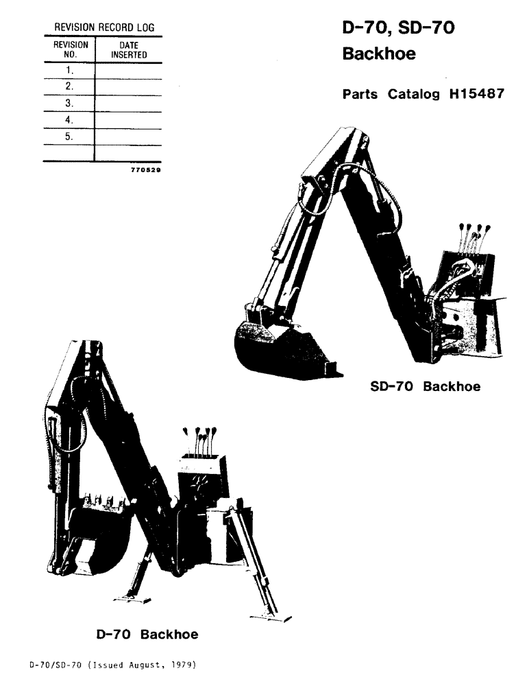 Схема запчастей Case D-70 - (01) - D-70, SD-70 BACKHOE 