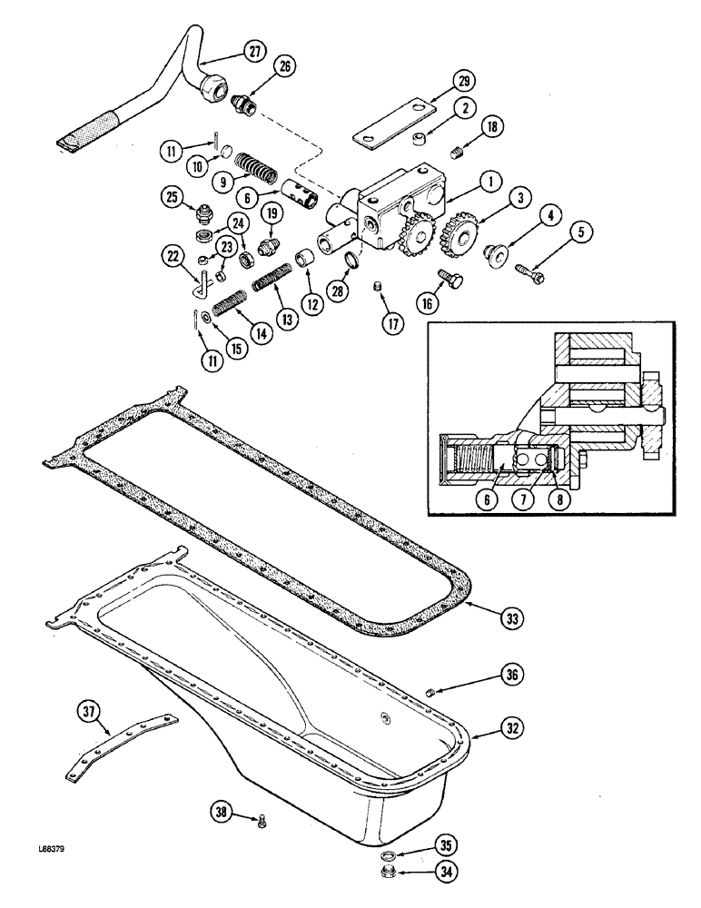 Схема запчастей Case W36 - (2-38) - OIL PUMP, 504BDTI ENGINE (02) - ENGINE