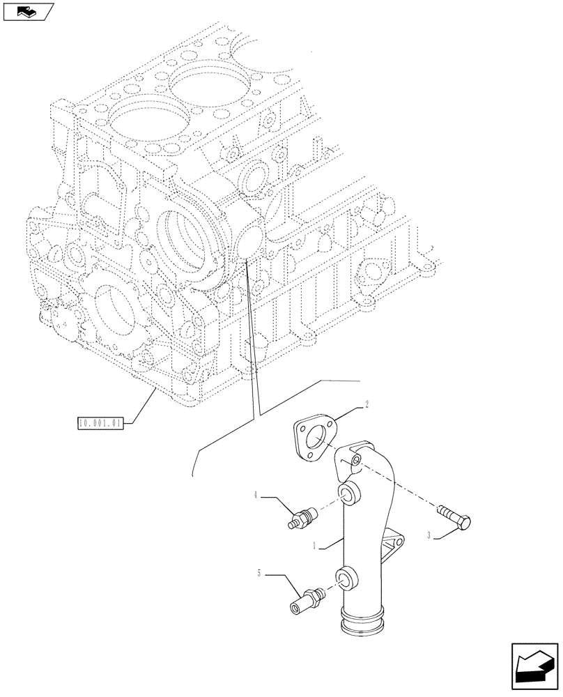 Схема запчастей Case F3BE0684N E918 - (10.402.03) - PIPING - ENGINE COOLING SYSTEM (504061191-504061378) (10) - ENGINE
