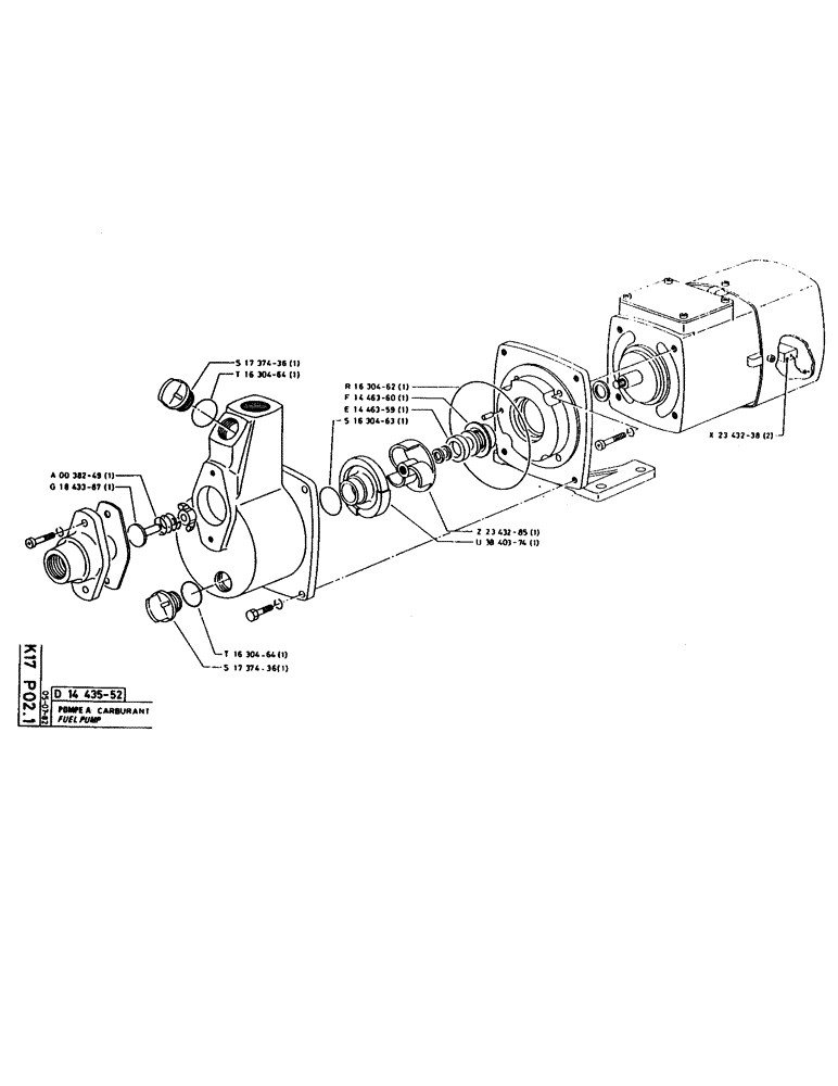 Схема запчастей Case 160CK - (270) - FUEL PUMP (02) - FUEL SYSTEM