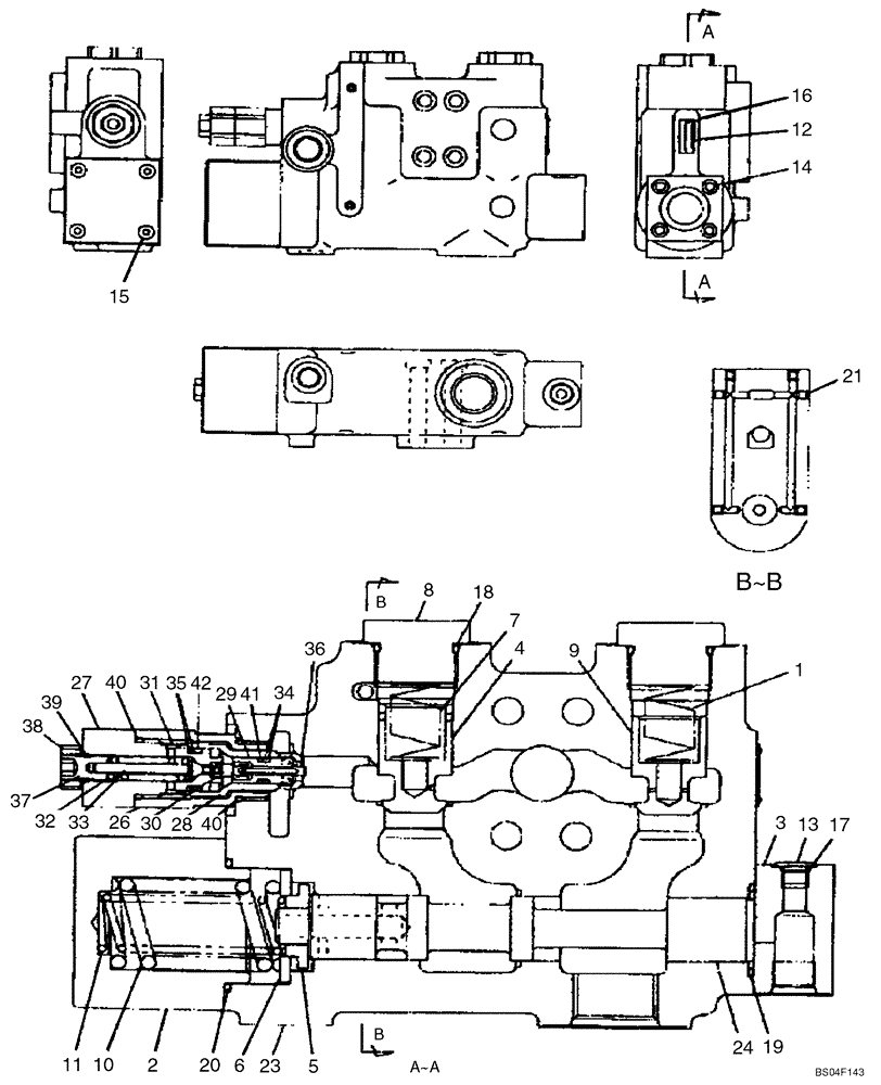 Схема запчастей Case CX160 - (08-77) - VALVE ASSY, RELIEF - ARM CYLINDER, MODELS WITH LOAD HOLD (08) - HYDRAULICS