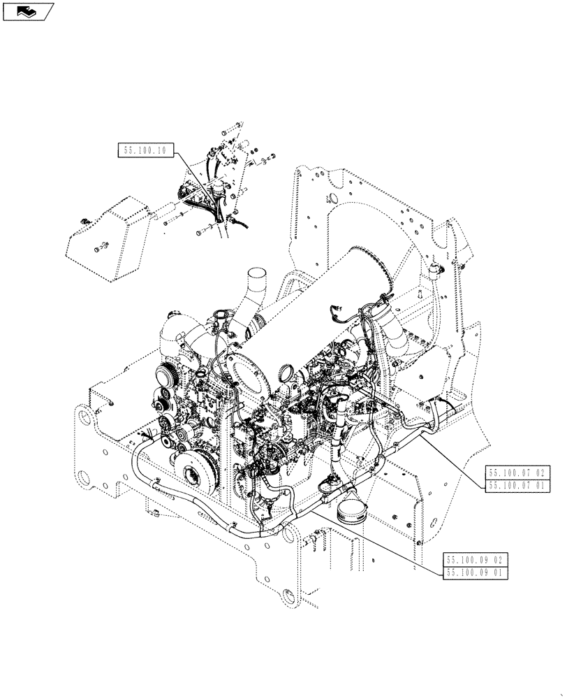 Схема запчастей Case 621F - (00.000.55[01]) - PICTORIAL INDEX - ELECTRICAL SYSTEMS (00) - GENERAL & PICTORIAL INDEX