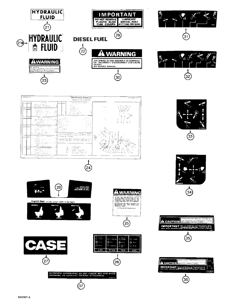 Схема запчастей Case 580SK - (9-170) - DECALS (09) - CHASSIS/ATTACHMENTS