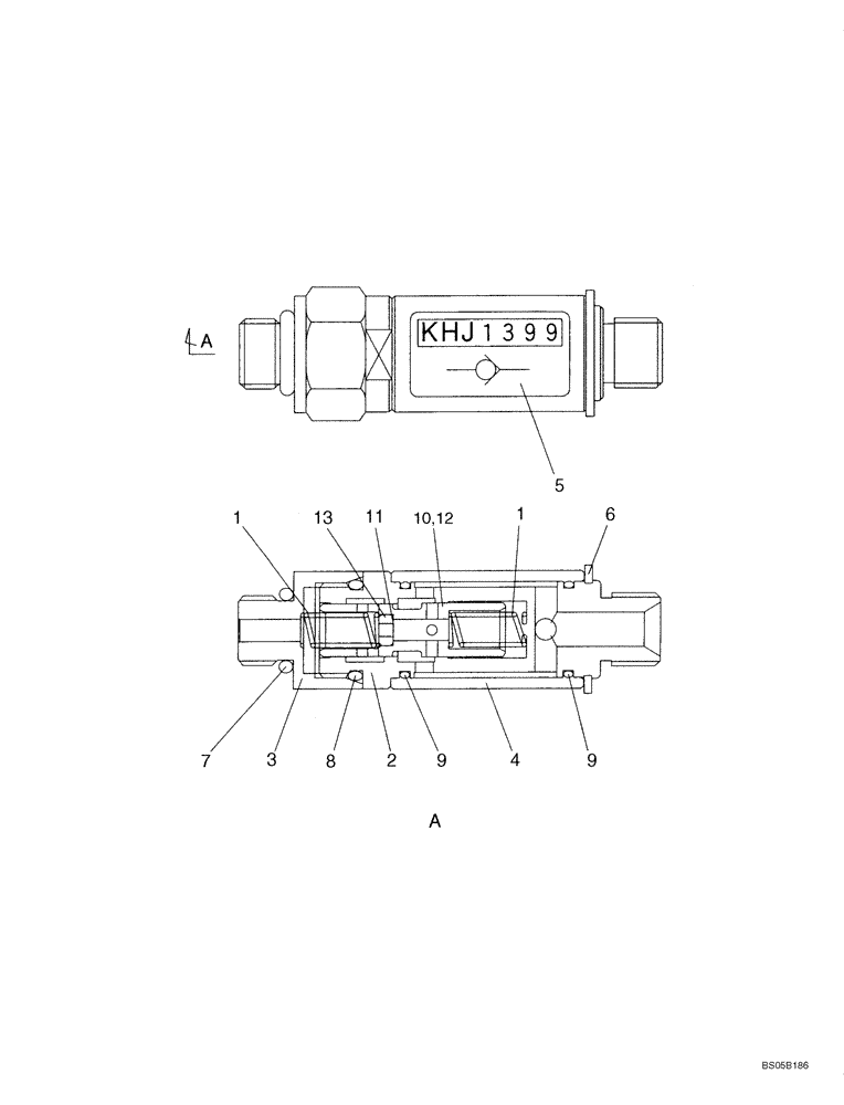 Схема запчастей Case CX225SR - (08-70) - VALVE, CUSHION - PILOT CONTROL LINES (08) - HYDRAULICS