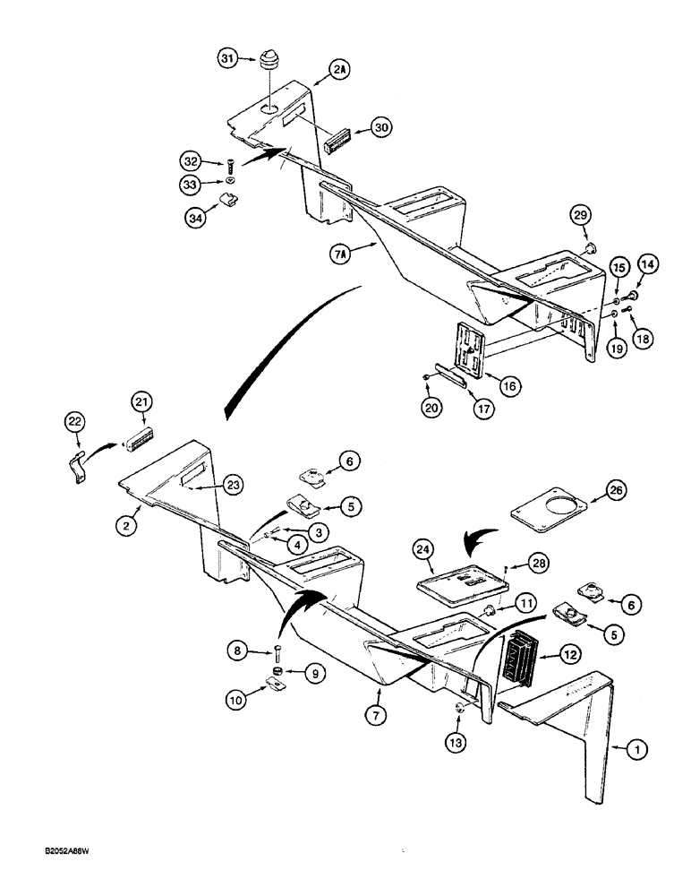 Схема запчастей Case W36 - (9-510) - CAB CLOSURE PARTS (09) - CHASSIS