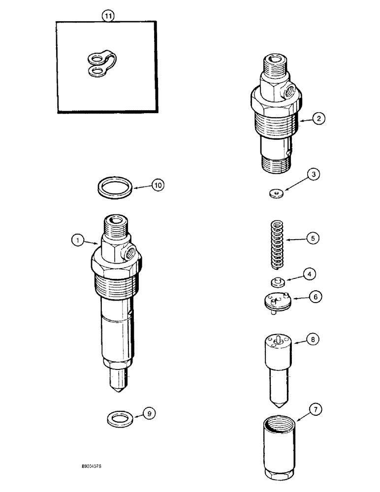 Схема запчастей Case 1150E - (3-26) - FUEL INJECTION NOZZLE - 9 MM TIP, 6T-590 ENGINE, PRIOR TO ENG SN 44475085 (03) - FUEL SYSTEM