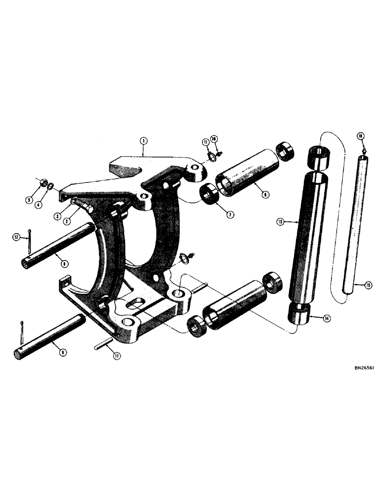 Схема запчастей Case 320 - (238) - C-3 WINCH FAIRLEAD (18) - ATTACHMENT ACCESSORIES