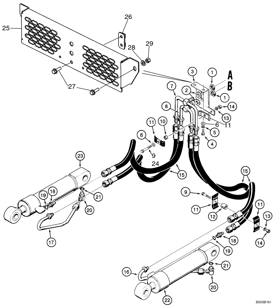 Схема запчастей Case 850H - (08-11) - HYDRAULICS - RIPPER, REAR OF TRACTOR TO CYLINDERS (08) - HYDRAULICS