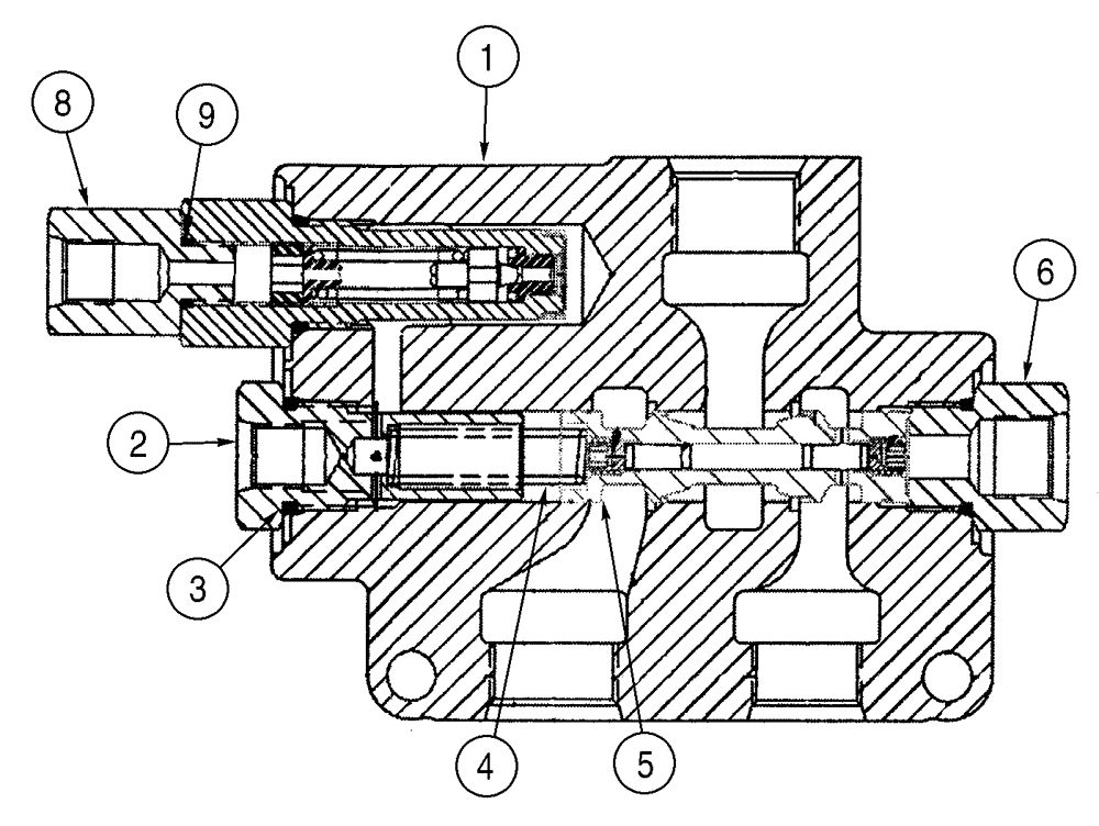 Схема запчастей Case 621D - (05-08) - PRIORITY VALVE - STEERING, AUXILIARY (05) - STEERING