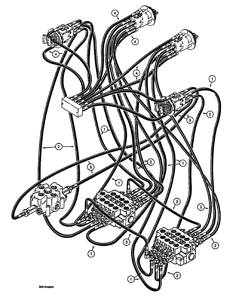 Схема запчастей Case 1187C - (1-14) - PICTORIAL INDEX, HAND AND FOOT CONTROLS (00) - PICTORIAL INDEX