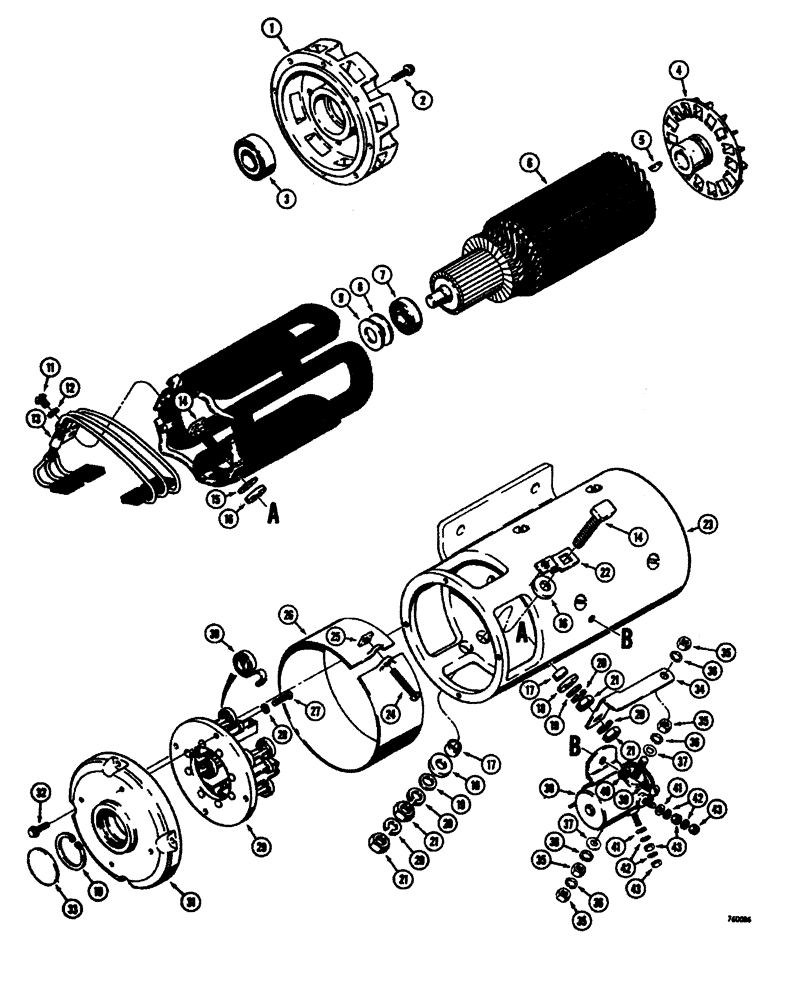 Схема запчастей Case W26B - (388) - D71479 EMERGENCY STEERING MOTOR (05) - STEERING