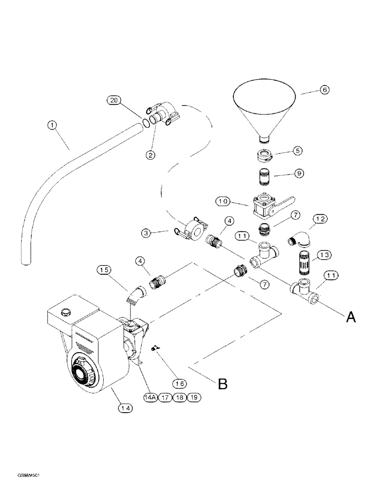 Схема запчастей Case BPG335 - (9-04) - MIXING PUMP SYSTEM 