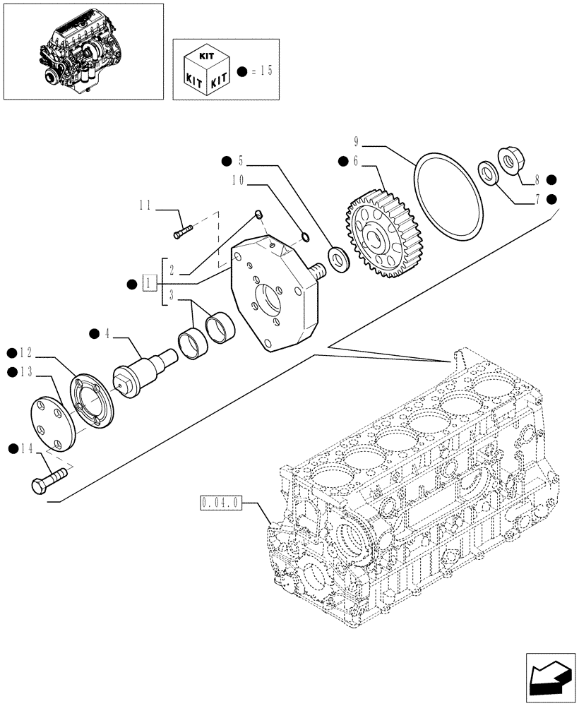 Схема запчастей Case F3AE0684L E906 - (0.35.0[01]) - BELT PULLEY DRIVE & COVER (500387625) 