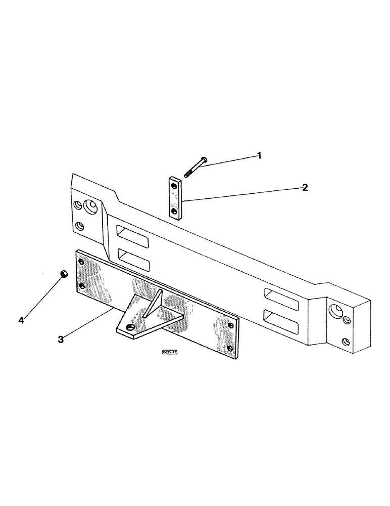 Схема запчастей Case 1529 - (190) - DRAWBAR 