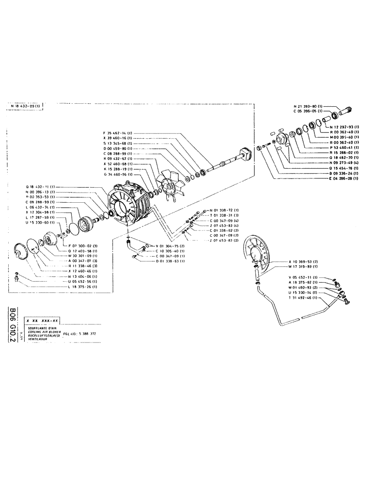 Схема запчастей Case RC200L - (027) - COOLING AIR BLOWER 