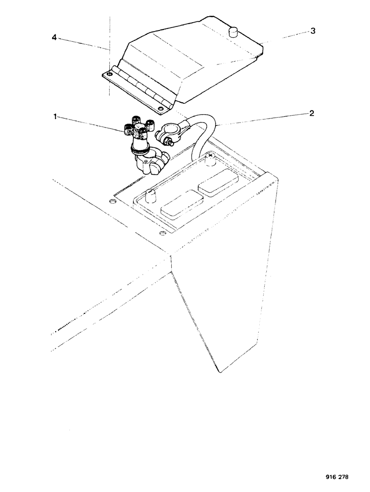 Схема запчастей Case 580F - (378) - BATTERY SWITCH (55) - ELECTRICAL SYSTEMS