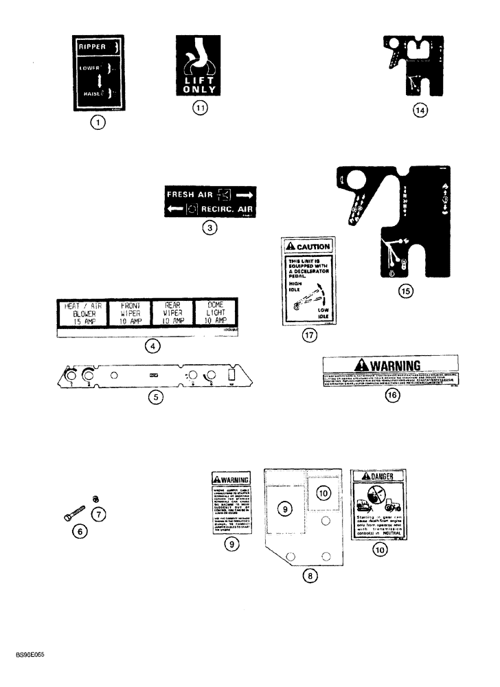 Схема запчастей Case 1150G - (9-074) - DECALS (05) - UPPERSTRUCTURE CHASSIS
