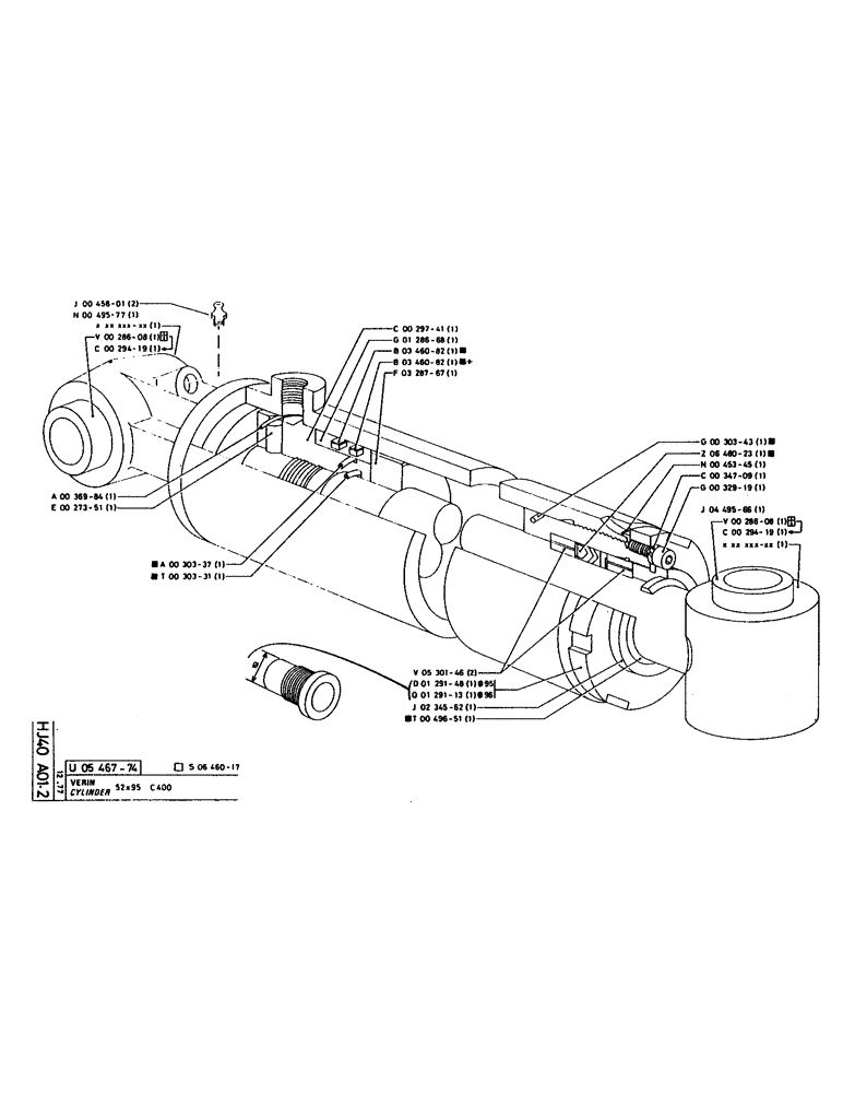 Схема запчастей Case 160CK - (154) - CYLINDER (07) - HYDRAULIC SYSTEM
