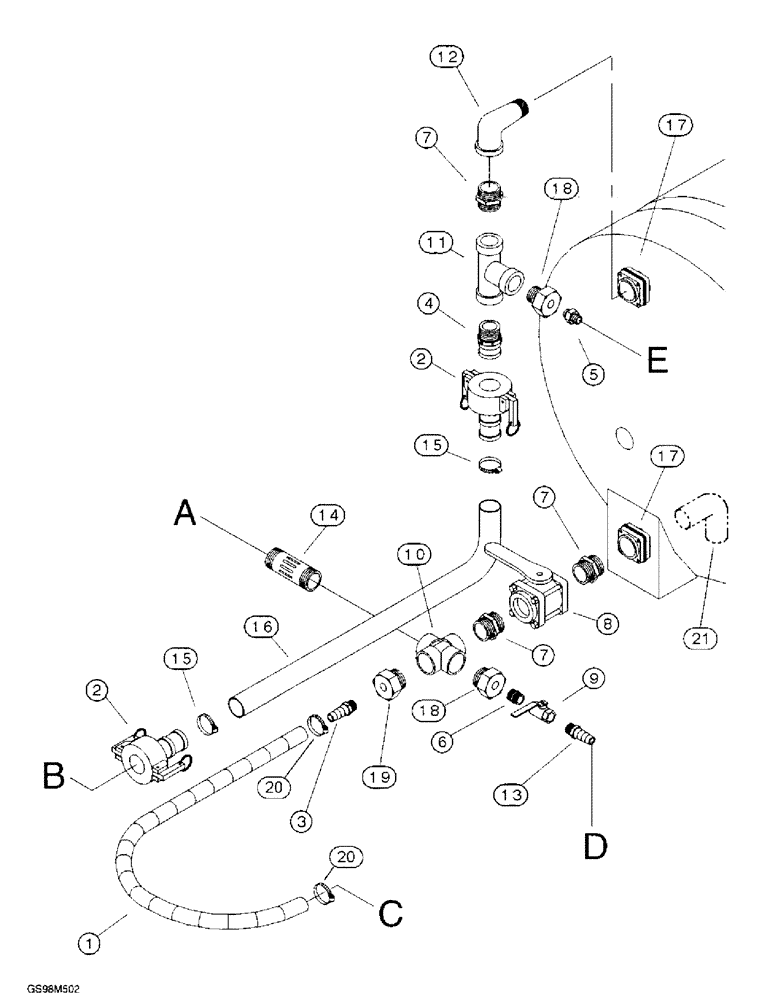 Схема запчастей Case BPG335 - (9-06) - INJECTOR PUMP SYSTEM 