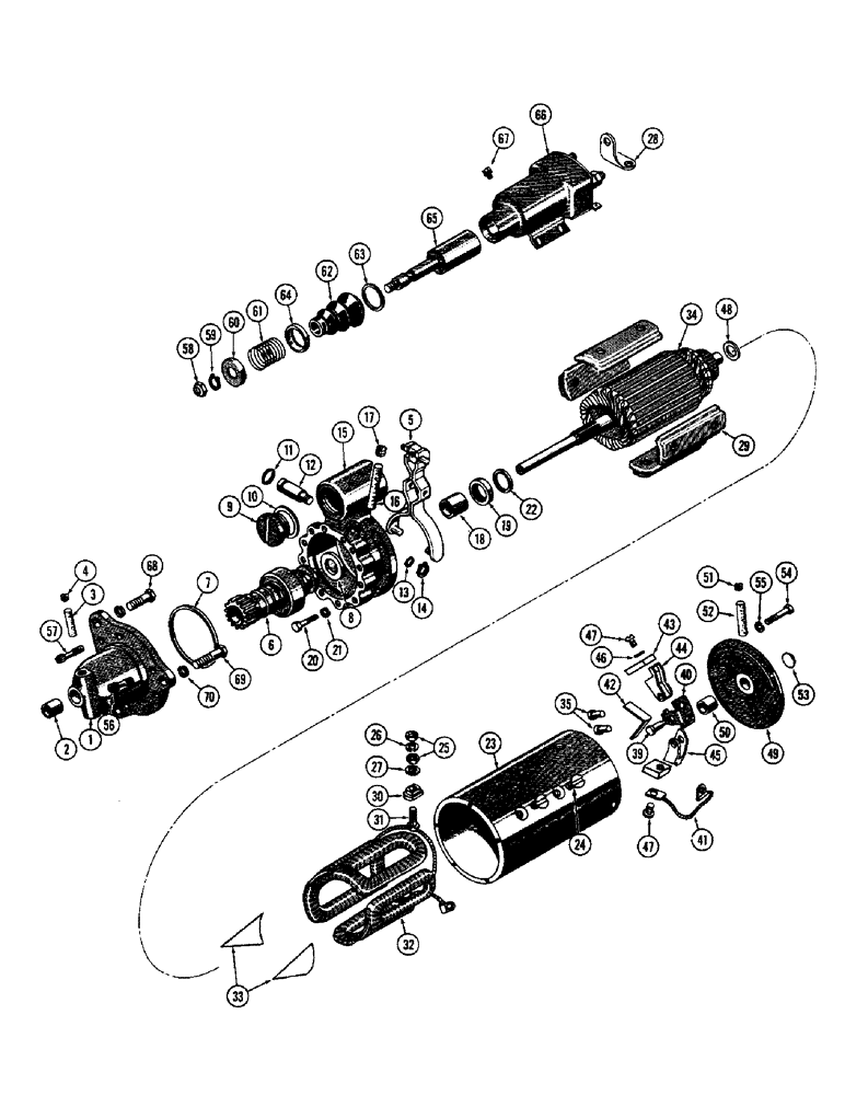 Схема запчастей Case 1150 - (048) - A15485 STARTER (06) - ELECTRICAL SYSTEMS
