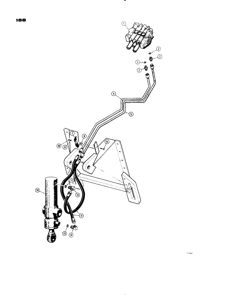 Схема запчастей Case 1150 - (188) - RIPPER HYDRAULICS (07) - HYDRAULIC SYSTEM