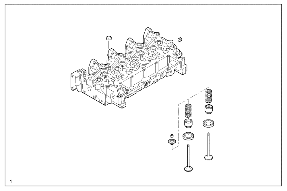 Схема запчастей Case F4GE9454K J604 - (0610.045) - CYLINDER HEAD with mobile elements 