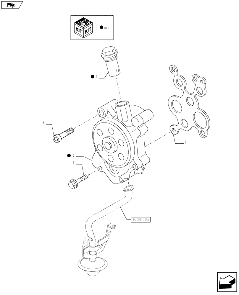 Схема запчастей Case F3BE0684N E915 - (10.304.01[02]) - OIL PUMP - ENGINE (504361003) (10) - ENGINE