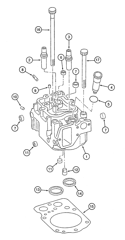 Схема запчастей Case 9050 - (2-32) - CYLINDER HEAD (02) - ENGINE