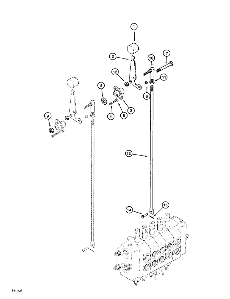 Схема запчастей Case 560 - (9-052) - ATTACHMENT LIFT CONTROLS (09) - CHASSIS/ATTACHMENTS
