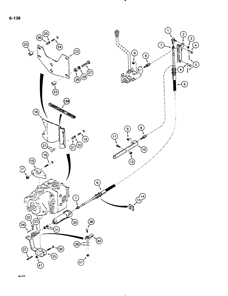 Схема запчастей Case DH4B - (6-136) - GROUND DRIVE CONTROL (06) - POWER TRAIN