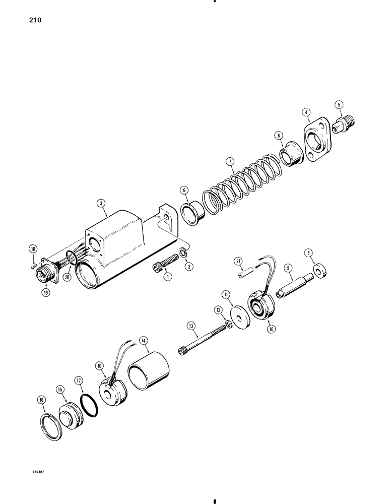Схема запчастей Case W11 - (210) - LOADER CONTROL VALVE, LIFT SPOOL DETENT (08) - HYDRAULICS