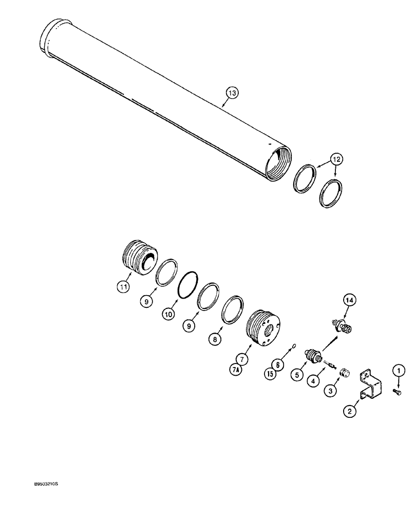 Схема запчастей Case 921 - (7-028) - BRAKE ACCUMULATOR (07) - BRAKES