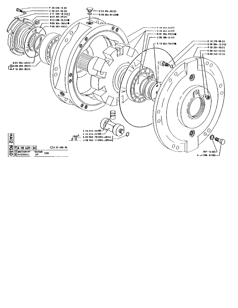 Схема запчастей Case 90BCL - (241) - HYDRAULIC MOTOR 1250 (07) - HYDRAULIC SYSTEM