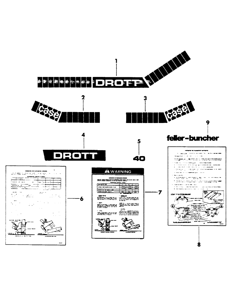 Схема запчастей Case 40BLC - (282) - GRAPHIC PRODUCTS (05) - UPPERSTRUCTURE CHASSIS