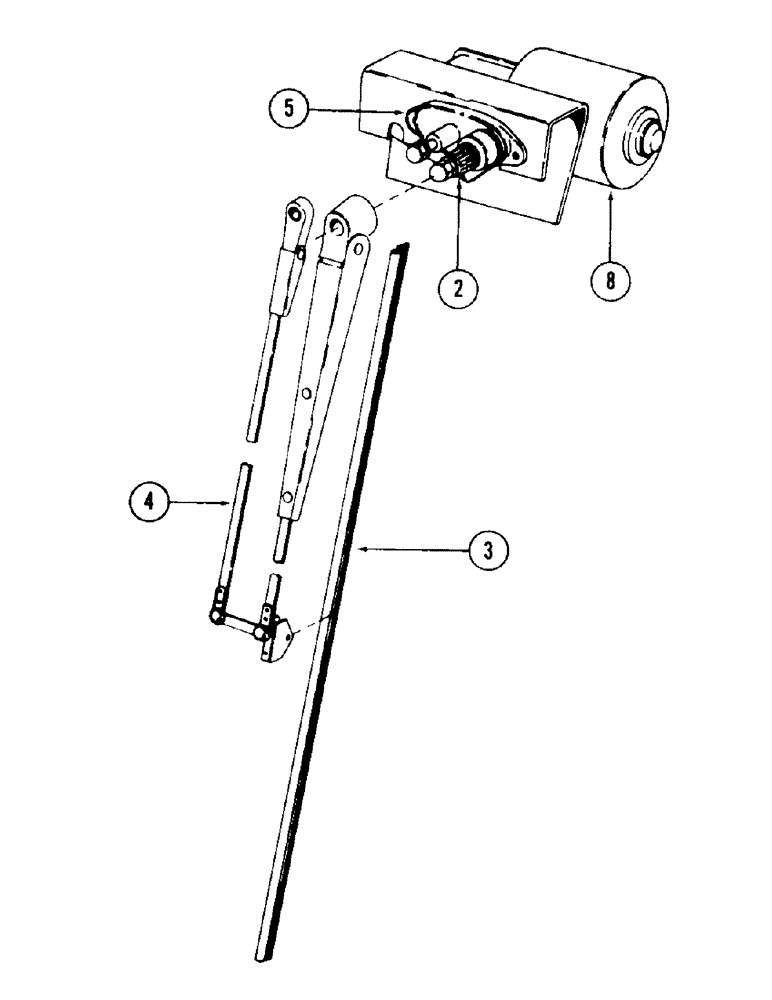 Схема запчастей Case 120 - (083) - WINDSHIELD WIPER AND ATTACHING PARTS (55) - ELECTRICAL SYSTEMS