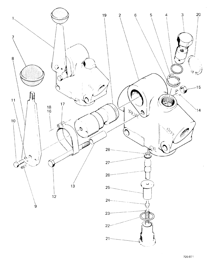 Схема запчастей Case 580F - (211A) - BOOM LOCKOUT VALVE (35) - HYDRAULIC SYSTEMS