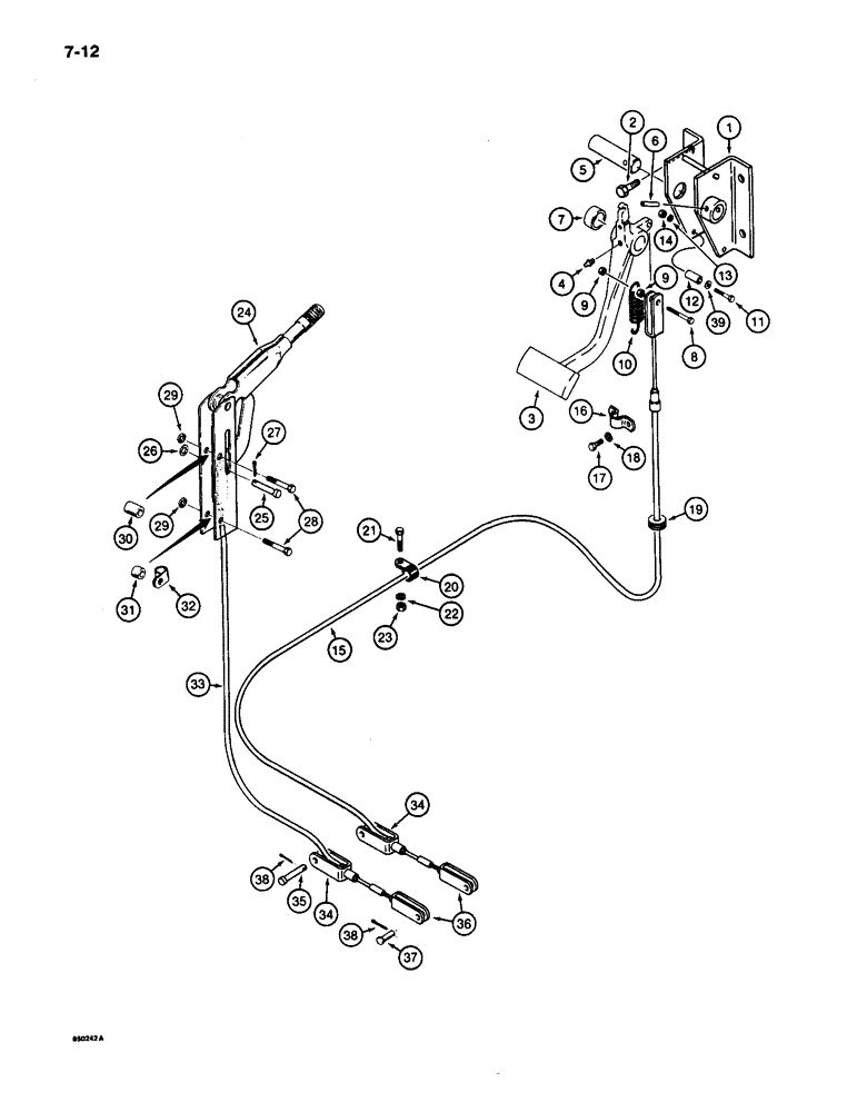 Схема запчастей Case 650 - (7-12) - PARKING BRAKE (07) - BRAKES