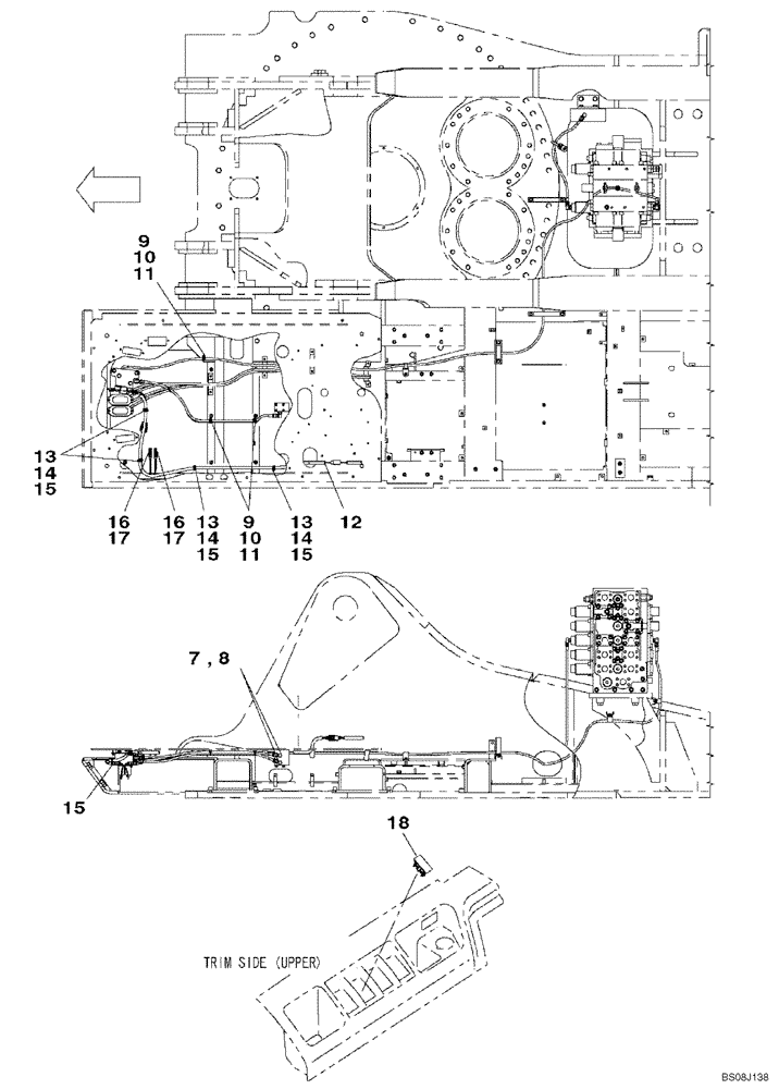 Схема запчастей Case CX800B - (08-65) - HYDRAULIC CIRCUIT - PLUG, BLANK-OFF (BREAKER PEDAL) (08) - HYDRAULICS
