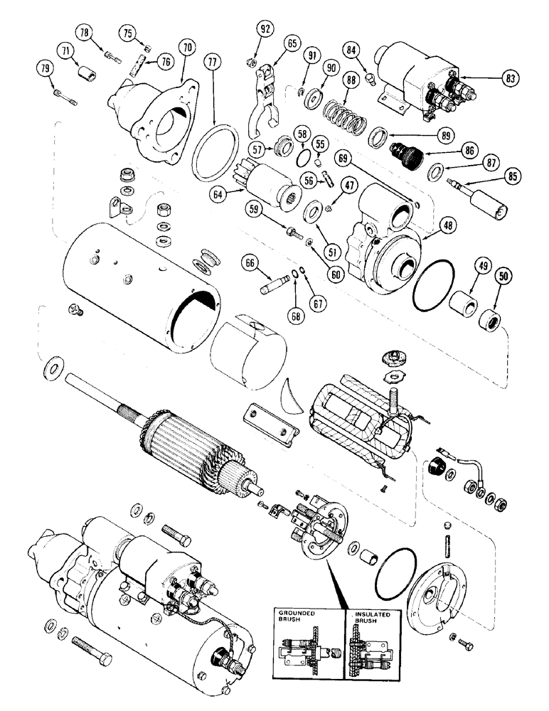 Схема запчастей Case 1187 - (078) - R45968 STARTER, 504BDT DIESEL ENGINE (06) - ELECTRICAL SYSTEMS