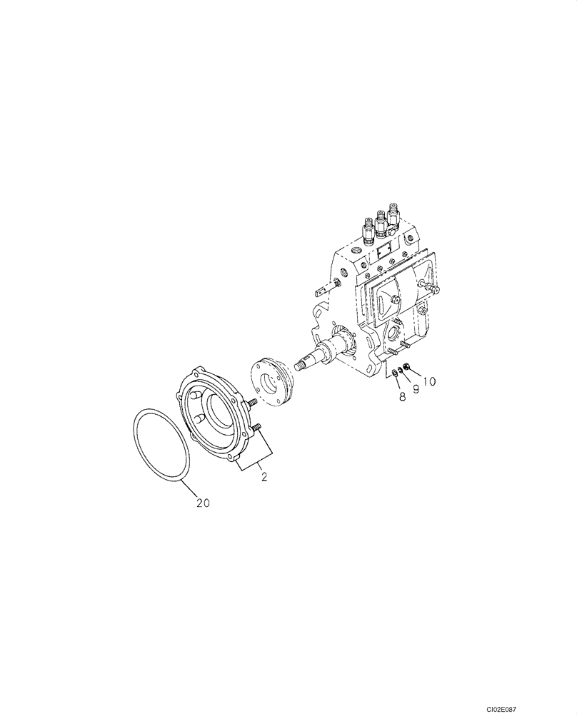 Схема запчастей Case CX75SR - (03-11) - FUEL INJECTION PUMP - DRIVE (03) - FUEL SYSTEM