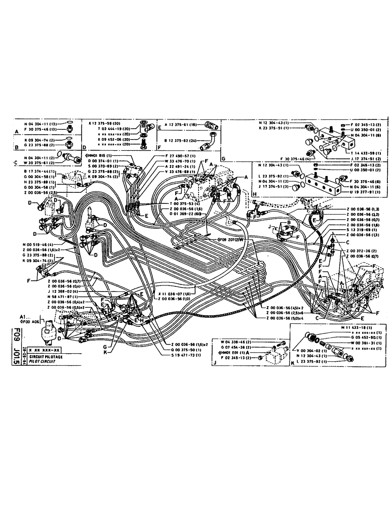 Схема запчастей Case 160CK - (124) - PILOT CIRCUIT (07) - HYDRAULIC SYSTEM