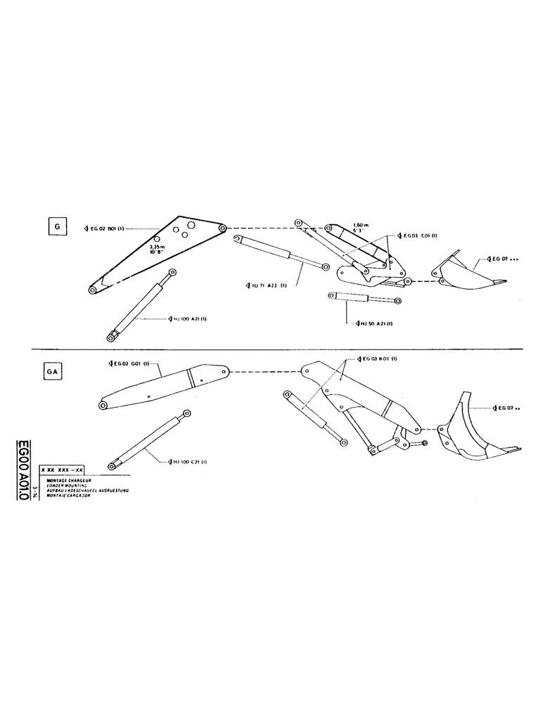Схема запчастей Case GC120 - (209) - LOADER MOUNTING 