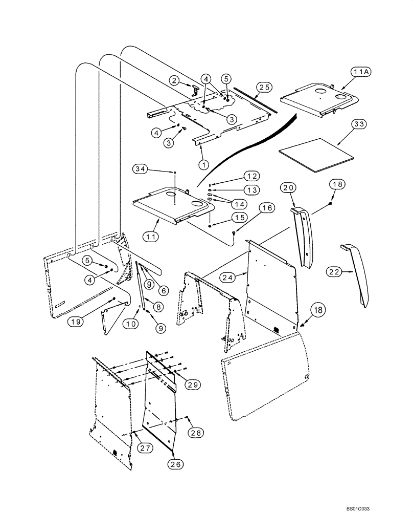 Схема запчастей Case 570MXT - (09-26) - HOOD - GRILLE AND CHAFF SCREEN (09) - CHASSIS/ATTACHMENTS