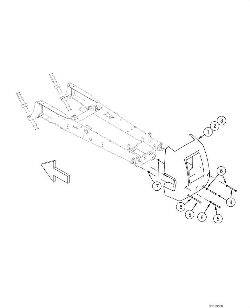 Схема запчастей Case 585G - (09-19) - COUNTERWEIGHTS, REAR (09) - CHASSIS