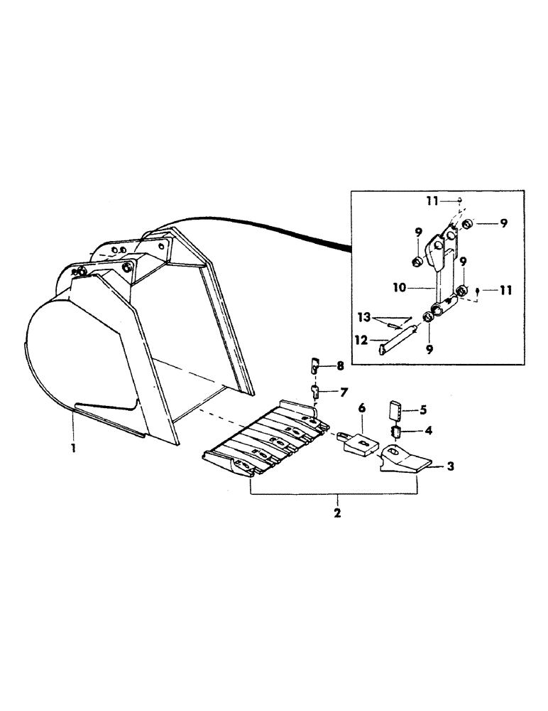 Схема запчастей Case 40YC - (096) - SEVERE DUTY BACKHOE BUCKETS WITH ESCO TEETH (19) - BUCKETS
