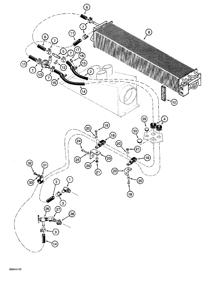 Схема запчастей Case 921 - (9-062) - HEATING SYSTEM (09) - CHASSIS/ATTACHMENTS